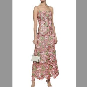 Anna Sui Guipure Lace Gown Floral Dress Size: Small